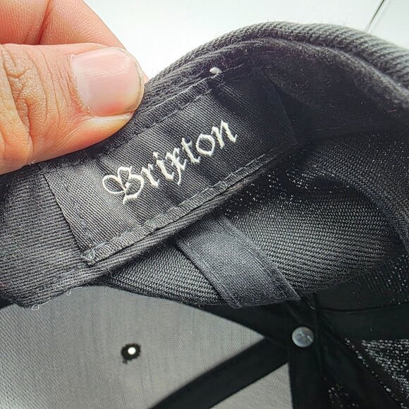 Brixton Wheeler Snapback Mens Black Hat Cap Casual Outdoors Party Going Out - Picture 6 of 10